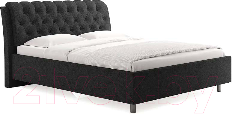 Каркас кровати Сонум Olivia 200x200 (кашемир графитовый) - фото