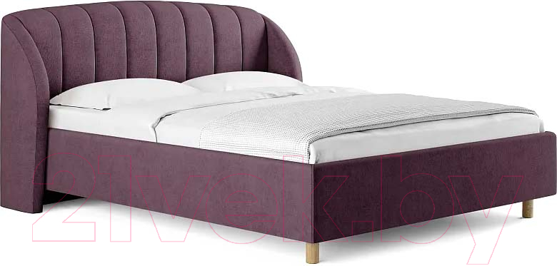 Каркас кровати Сонум Valencia 200x200 (микровелюр лаванда) - фото