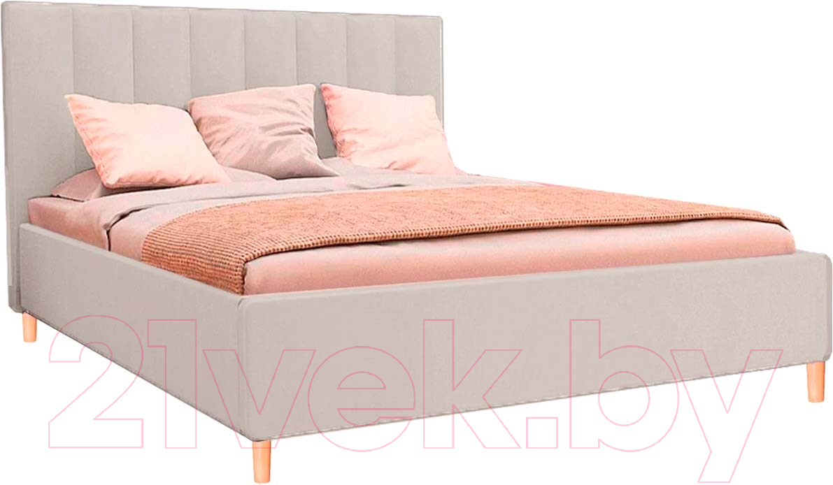 Двуспальная кровать Боринское Мебель Венеция 160x200 ПМ Civilia (бежевый) - фото