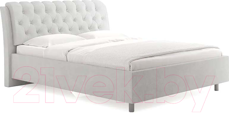 Каркас кровати Сонум Olivia 200x200 (замша пепельный) - фото