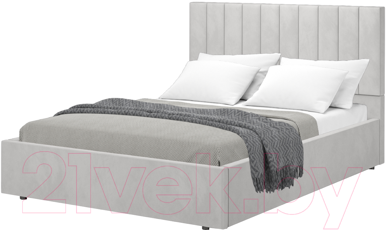 Полуторная кровать Аквилон Рица-1 14 ПМ (конфетти сильвер) - фото