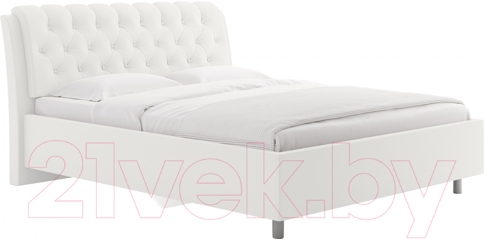 Каркас кровати Сонум Olivia 90x200 (экокожа белый) - фото