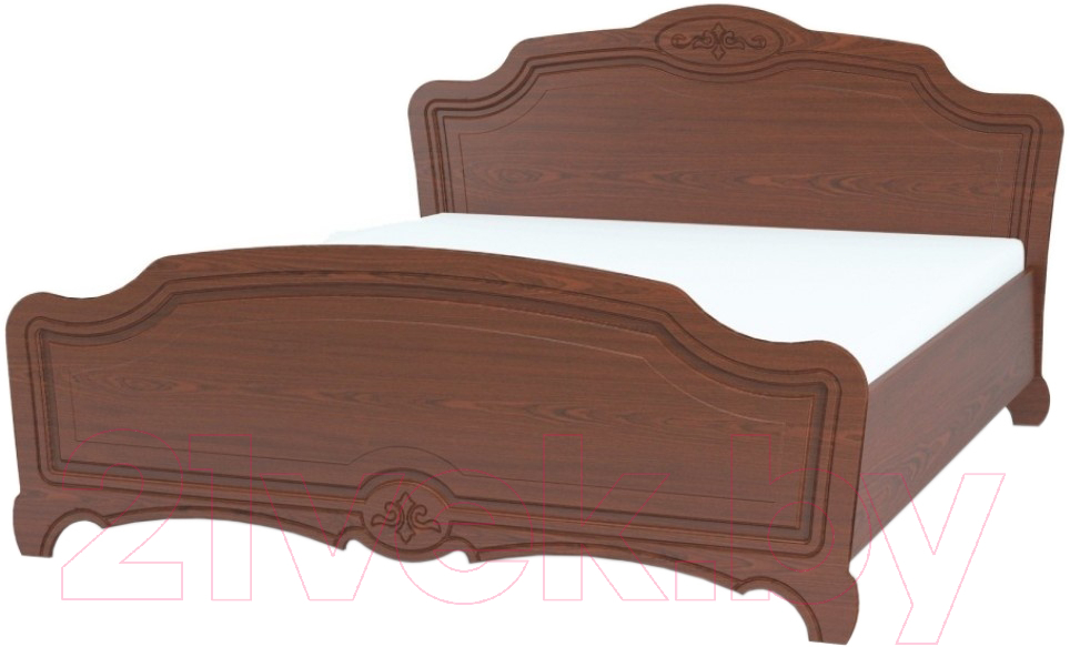 Полуторная кровать Bravo Мебель Лотос 140x200 (орех экко/орех) - фото