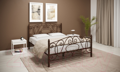 Полуторная кровать Князев Мебель Виктория ВЯ.140.200.М (медный антик)