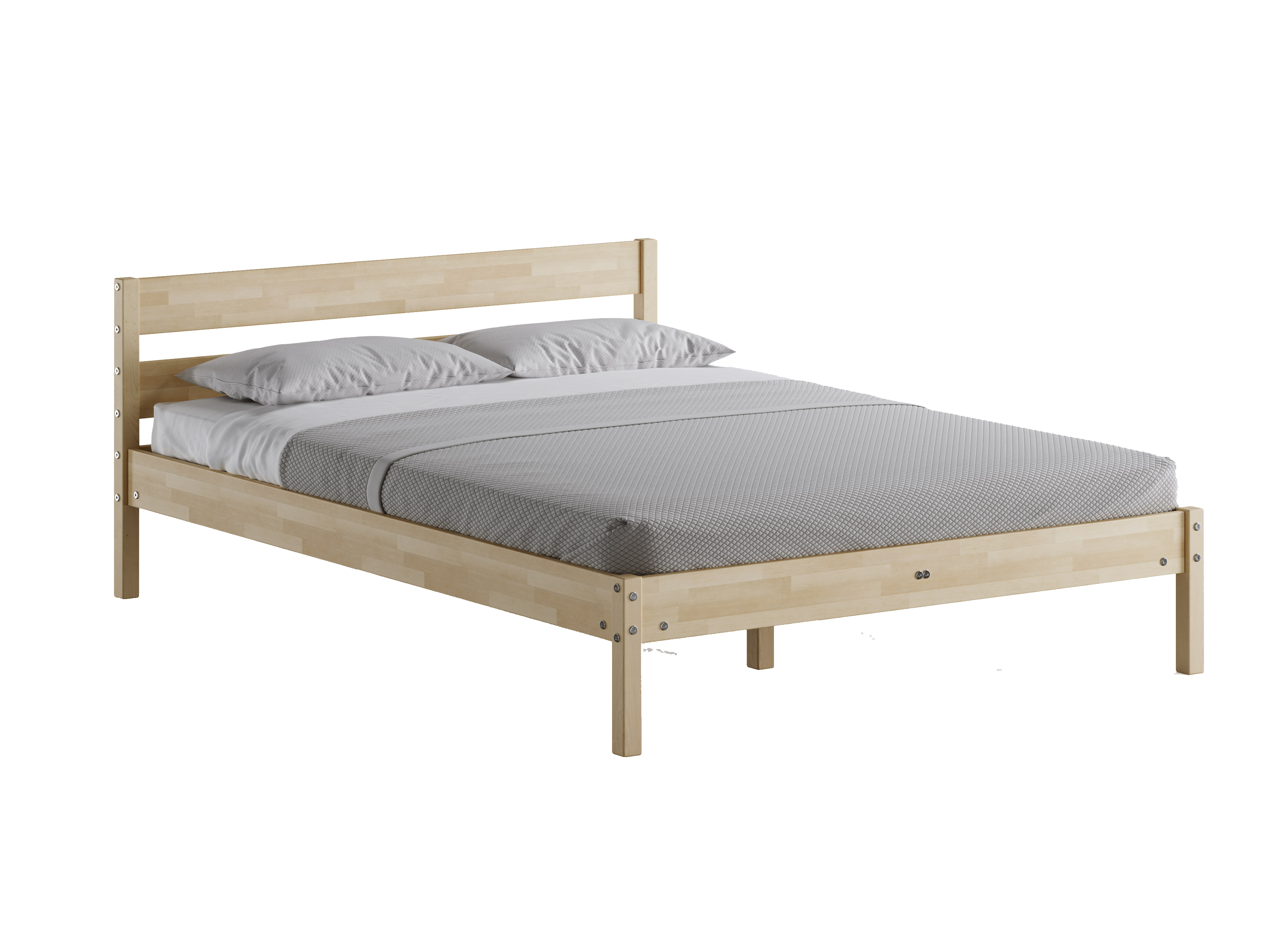 Полуторная кровать Домаклево Мечта 120x190 (береза/натуральный) - фото