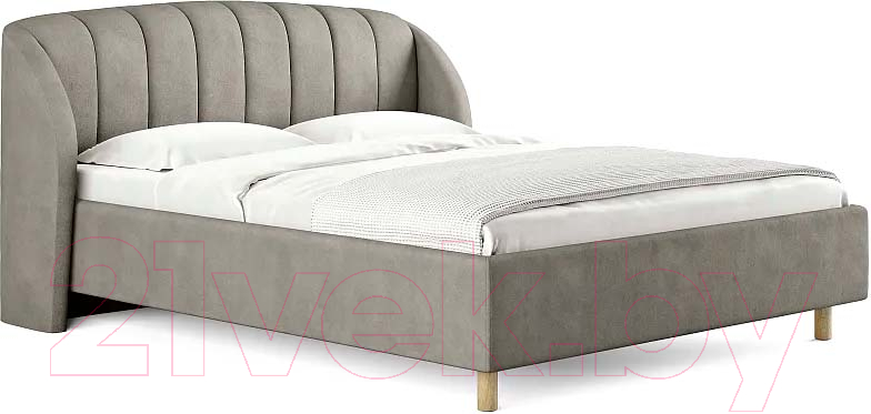 Каркас кровати Сонум Valencia 200x200 (замша бежевый) - фото