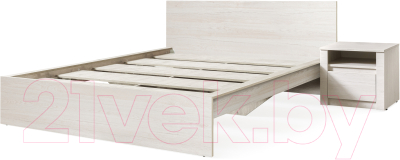 Двуспальная кровать Рэйгрупп РГK 175.4x79.9x204.2 / РГК BR (дуб бордолайт) - фото