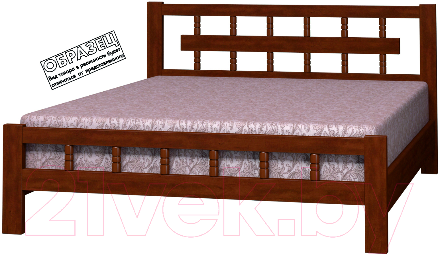 Каркас кровати Bravo Мебель Натали 5 90x200 (орех) - фото