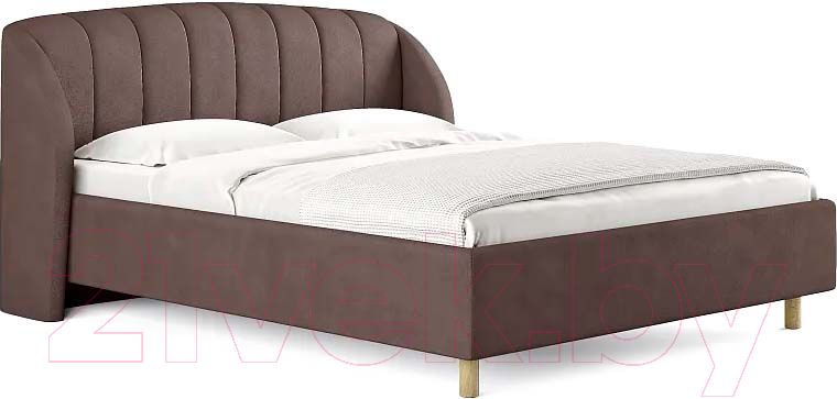 Каркас кровати Сонум Valencia 200x200 (замша какао) - фото
