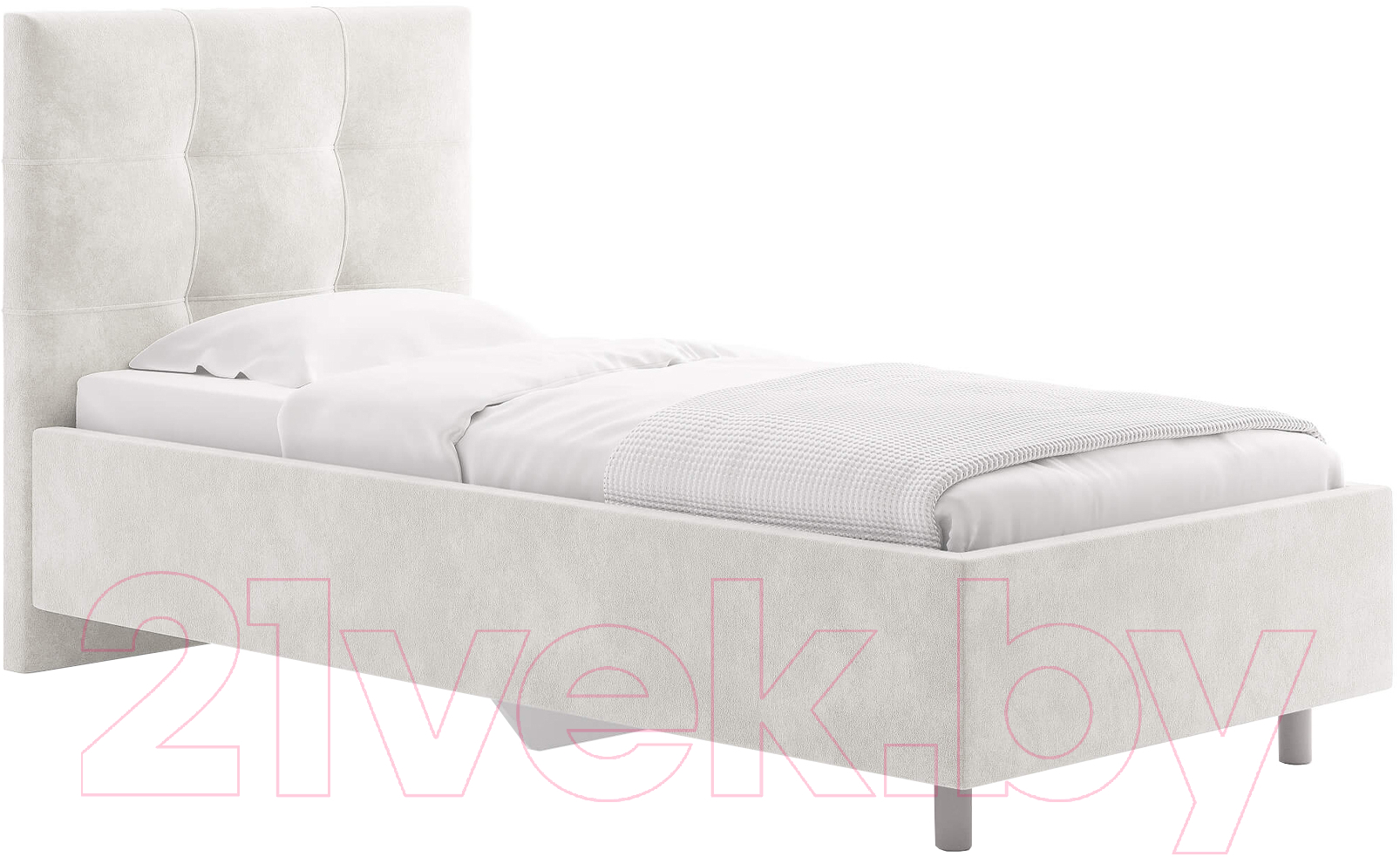 Каркас кровати Сонум Caprice 90x200 (микровелюр белый) - фото
