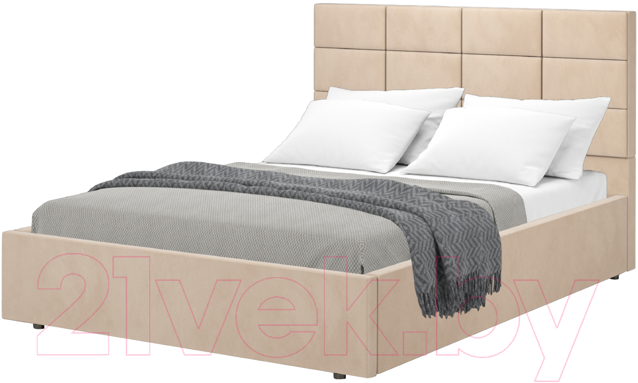 Полуторная кровать Аквилон Тэфи-1 14 ПМ (конфетти крем) - фото