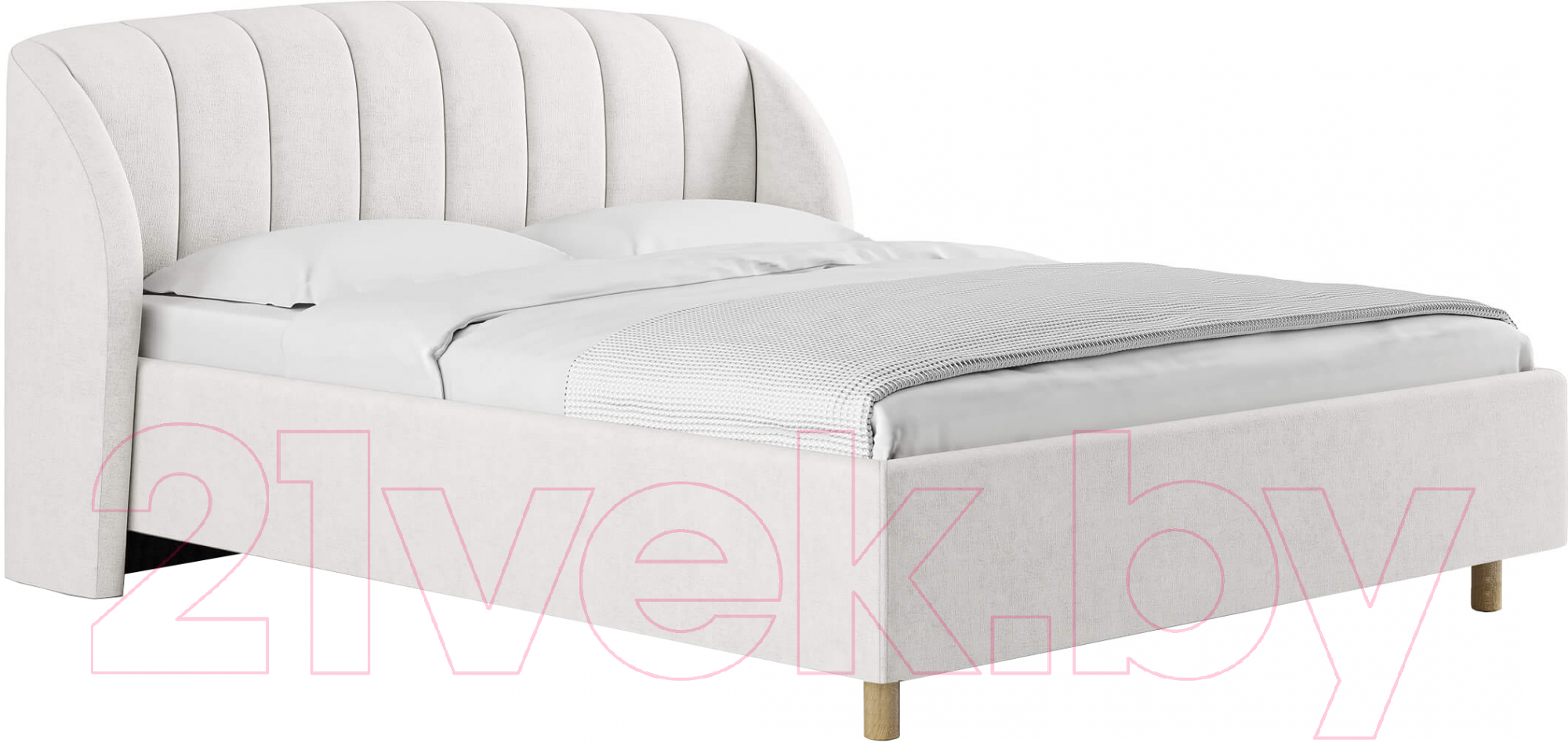 Каркас кровати Сонум Valencia 90x200 (микровелюр белый) - фото