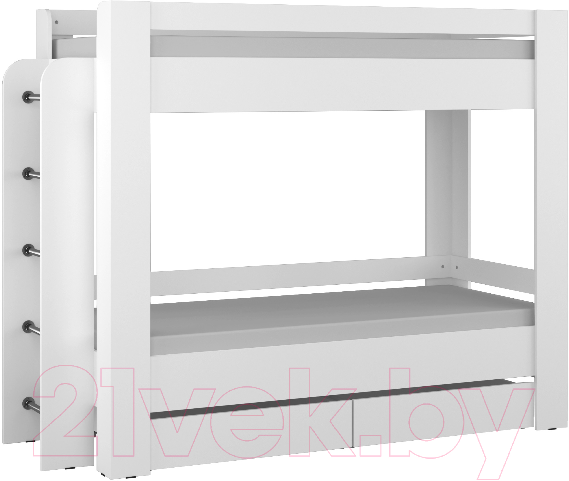 Двухъярусная кровать Премиум Зефир (белый) - фото