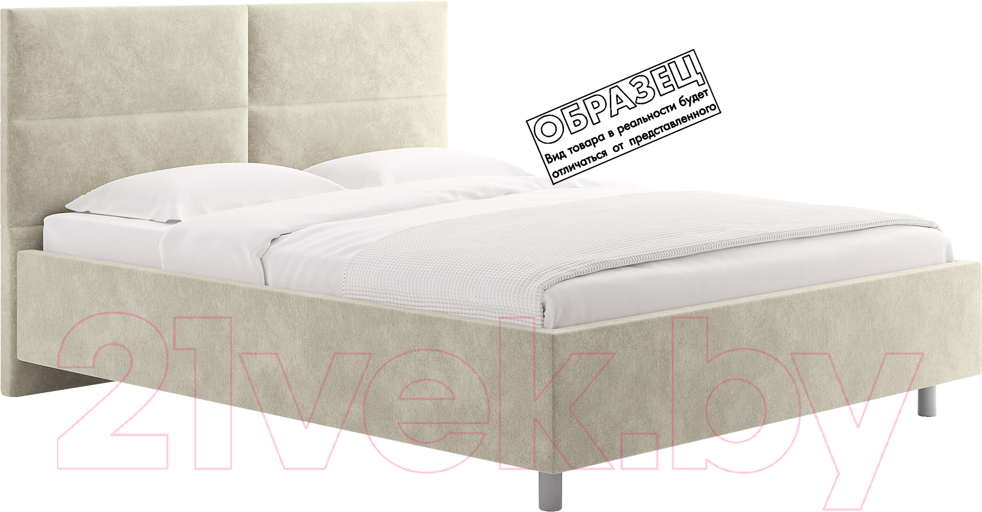 Каркас кровати Сонум Omega 90x200 (микровелюр бежевый) - фото