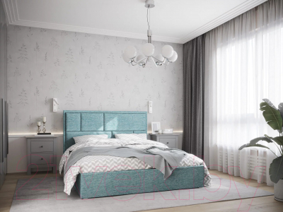 Каркас кровати НК Мебель Madison 140x200 / 72306322 (рогожка мята)