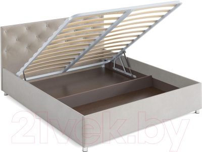 Полуторная кровать Mebel-Ars Классик 140 (бархат бежевый/Star Velvet 6 Beige)