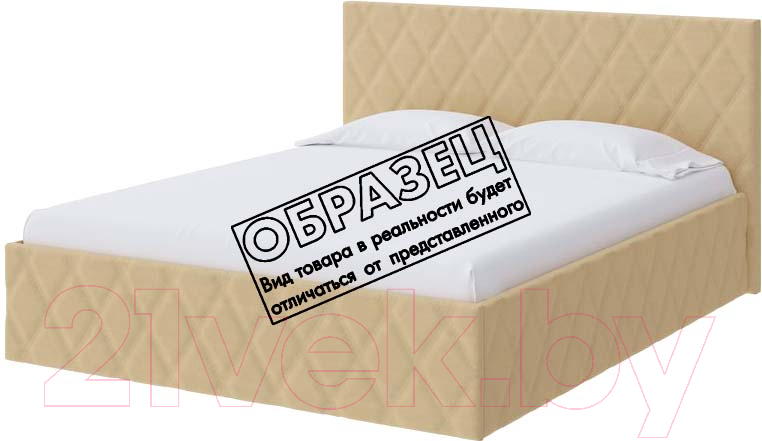 Двуспальная кровать Proson Fresco Forest 4 80x200 (бежевый) - фото