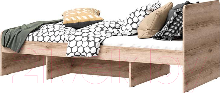 Односпальная кровать Стендмебель Киви КР-01 90x190 (дуб делано) - фото