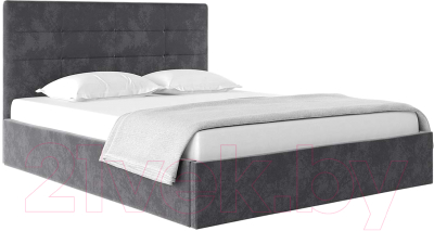 Каркас кровати НК Мебель Соната 140x200 / 72305122 (велюр серый) - фото