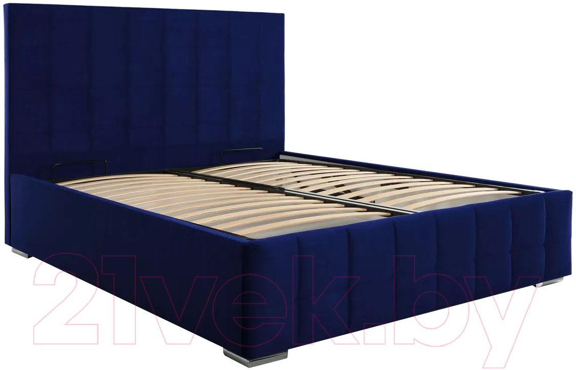 Каркас кровати Stolline Пассаж 2 47 с ПМ/Н 180x200 (Holland 60 синий) - фото