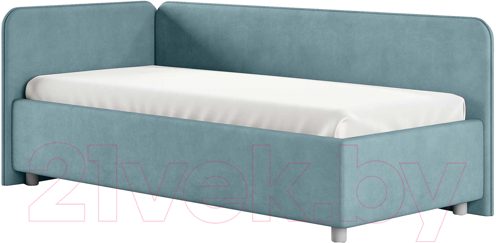 Каркас кровати Сонум Capri L 90x200 (замша голубой) - фото
