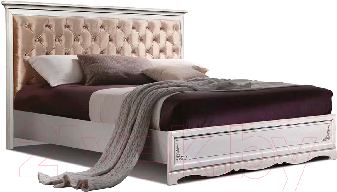 Полуторная кровать Гомельдрев Лолита ГМ 8804-02 120x200 Дуб (альпийский дуб) - фото