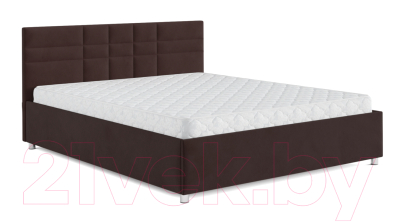Двуспальная кровать Mebel-Ars Нью-Йорк 160 (велюр шоколад/НВ-178/16)