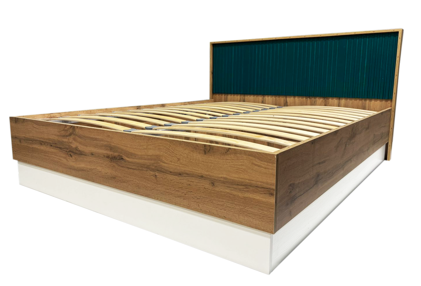 Двуспальная кровать EcoWood Зелль 180x200 / ECO.001.00068.180-200.376WML/6004 - фото