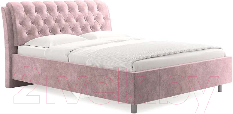 Каркас кровати Сонум Olivia 200x200 (микровелюр лиловый) - фото