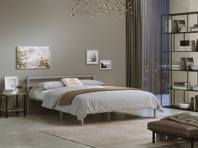 Полуторная кровать Домаклево Лофт 120x200 (серый)