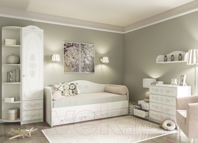 Кровать-тахта ДСВ МС Ki-Ki ДКД 2000.1 модуль (белый)