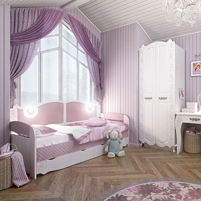 Кровать-тахта Аквилон Розалия №900.4 (лиственница белая)