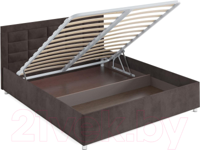 Двуспальная кровать Mebel-Ars Версаль 160 (кордрой коричневый)