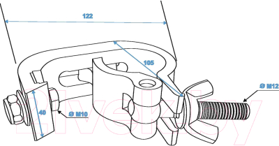 Клэмп для сценического оборудования Eurolite TH-200
