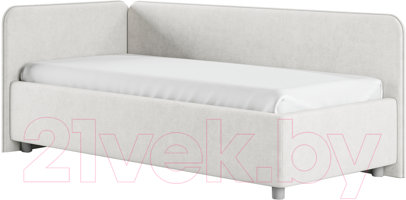 Каркас кровати Сонум Capri L 90x200 (микровелюр белый) - фото