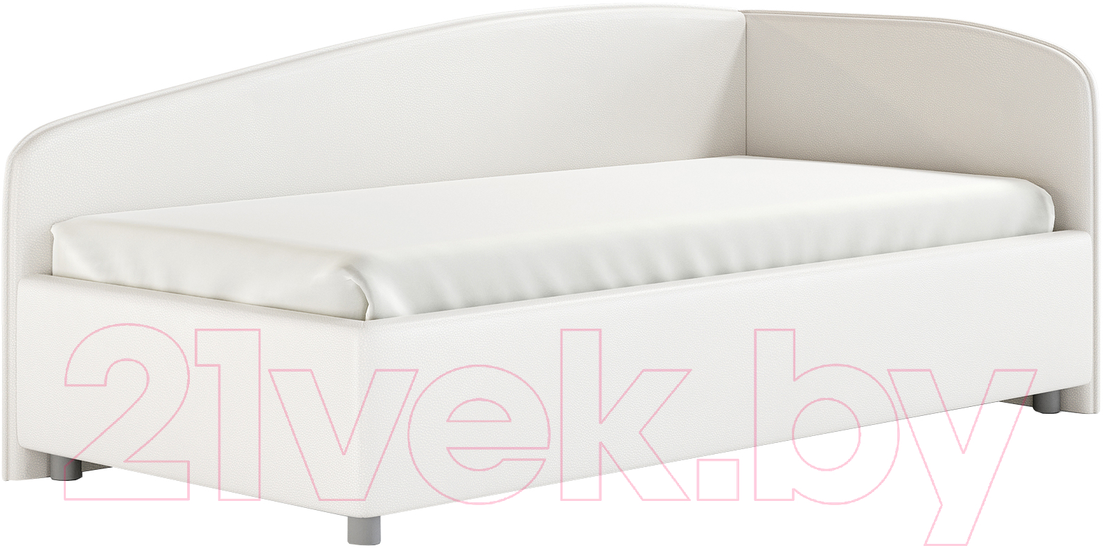 Каркас кровати Сонум Paola R 90x200 (экокожа белый) - фото