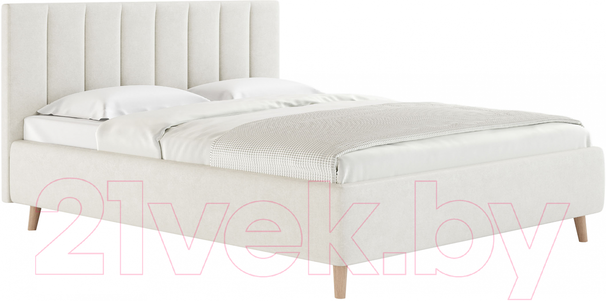 Каркас кровати Сонум Alma 180x200 (микровелюр белый) - фото