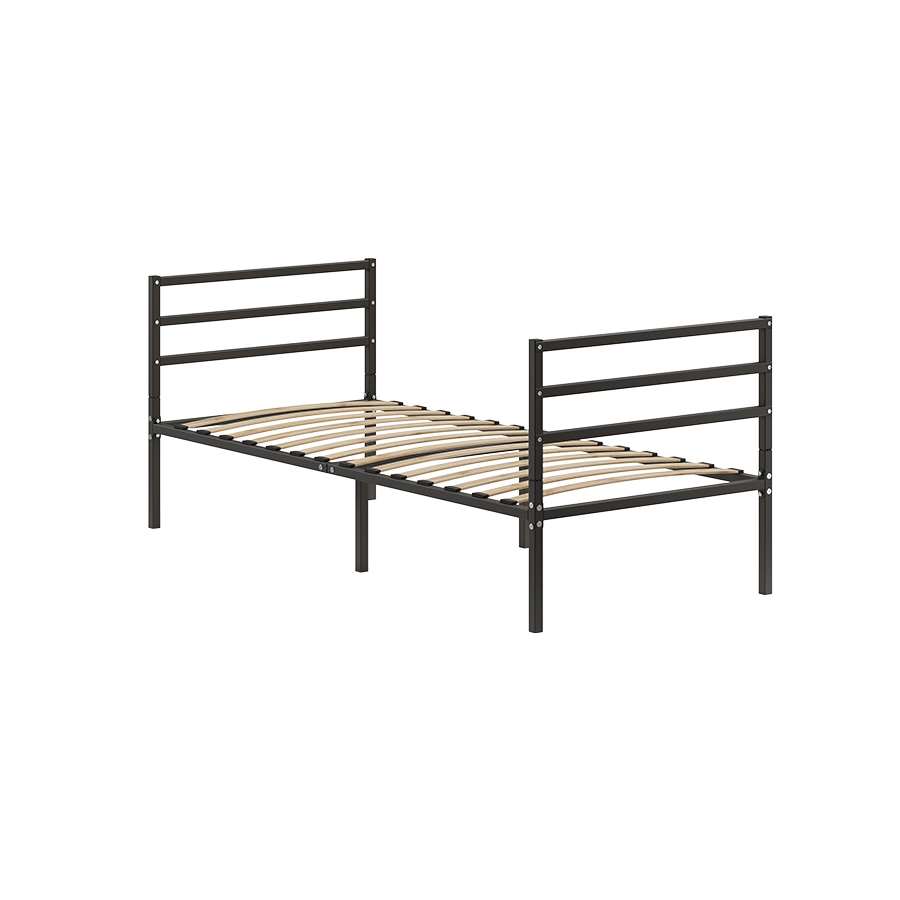 Односпальная кровать Домаклево Металика Г3+Г3 90x200 (черный) - фото