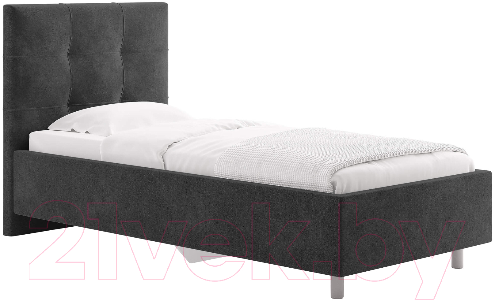 Каркас кровати Сонум Caprice 90x200 (микровелюр серый) - фото