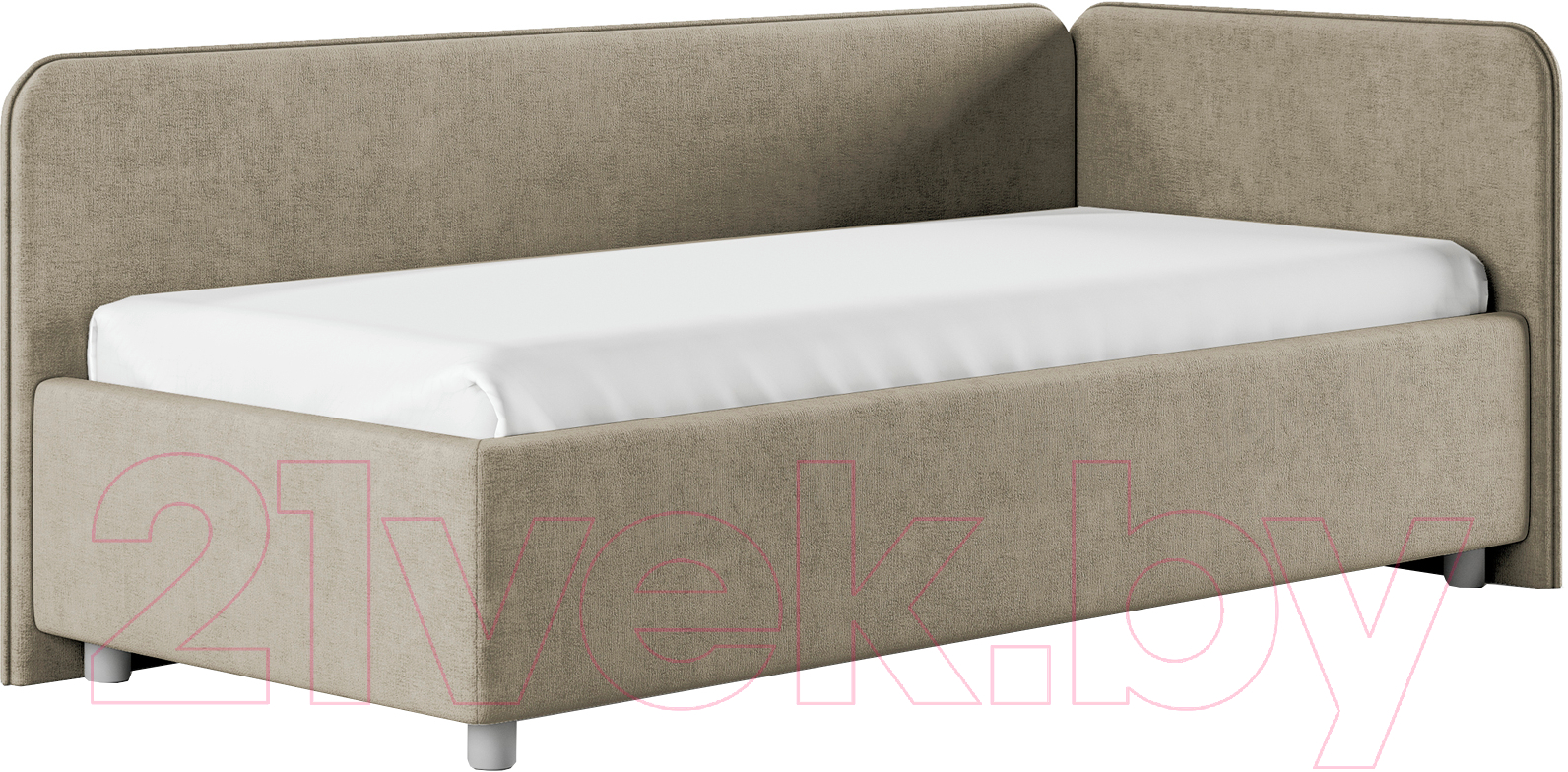 Каркас кровати Сонум Capri R 90x200 (микровелюр оливковый) - фото