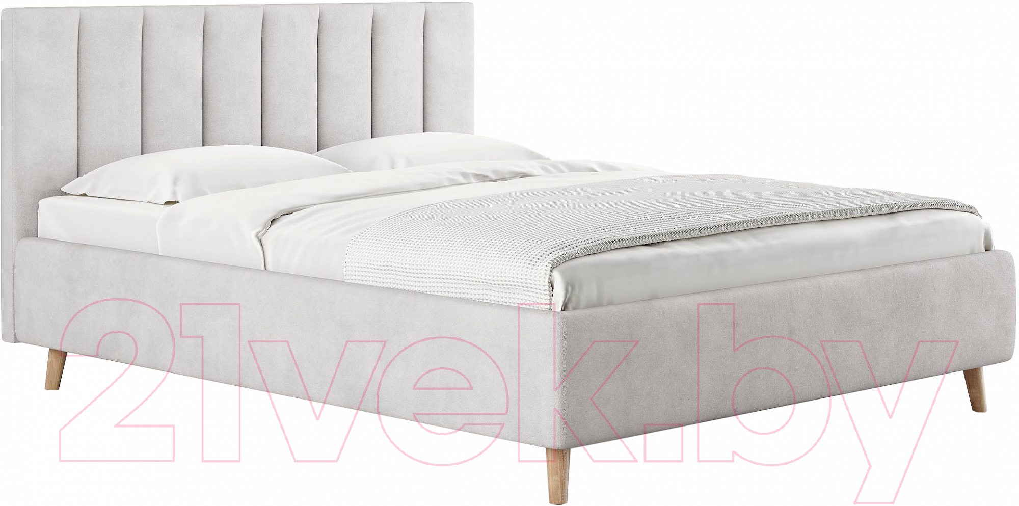 Каркас кровати Сонум Alma 200x200 (замша пепельный) - фото