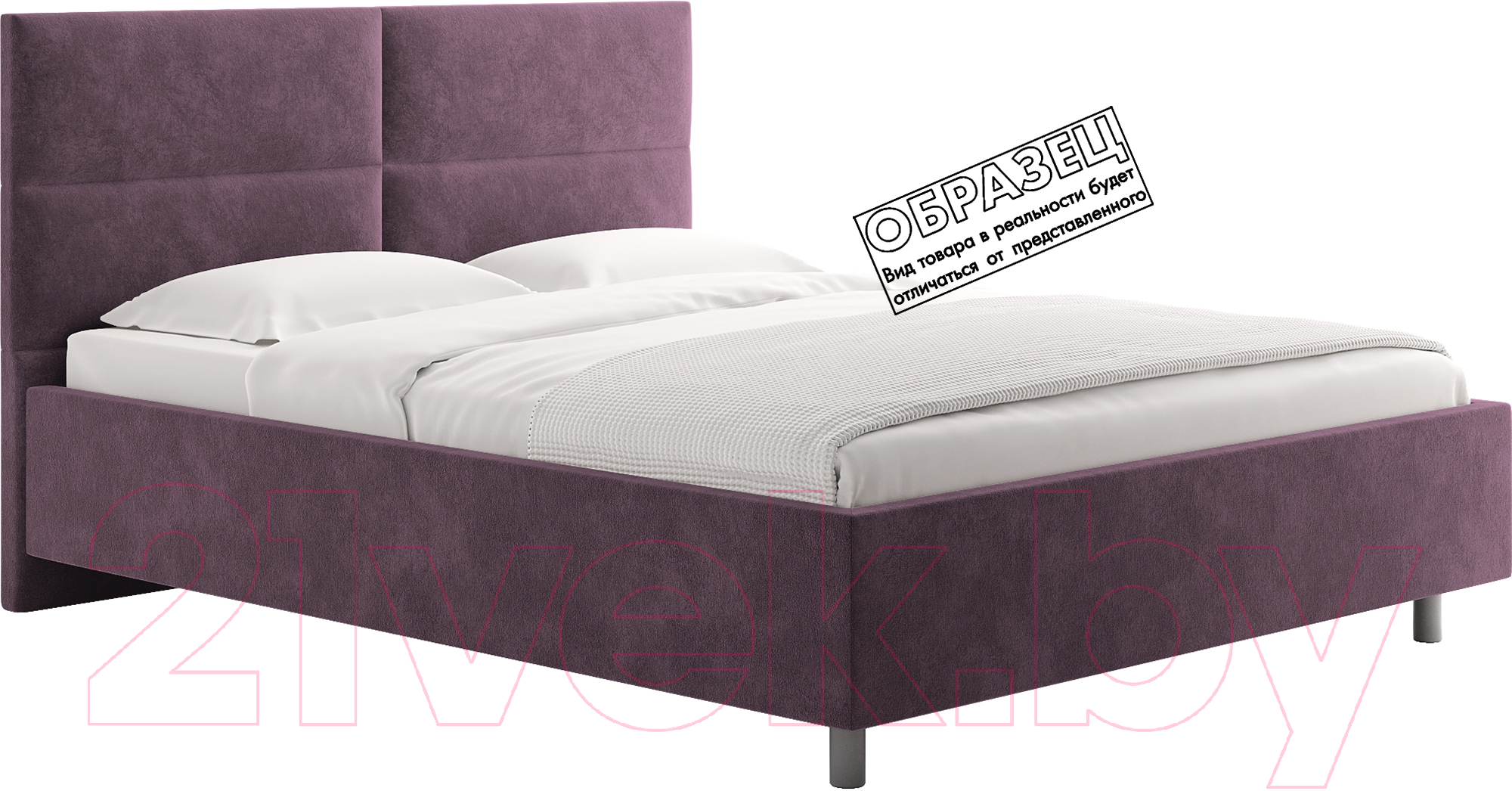 Каркас кровати Сонум Omega 90x200 (микровелюр лаванда) - фото