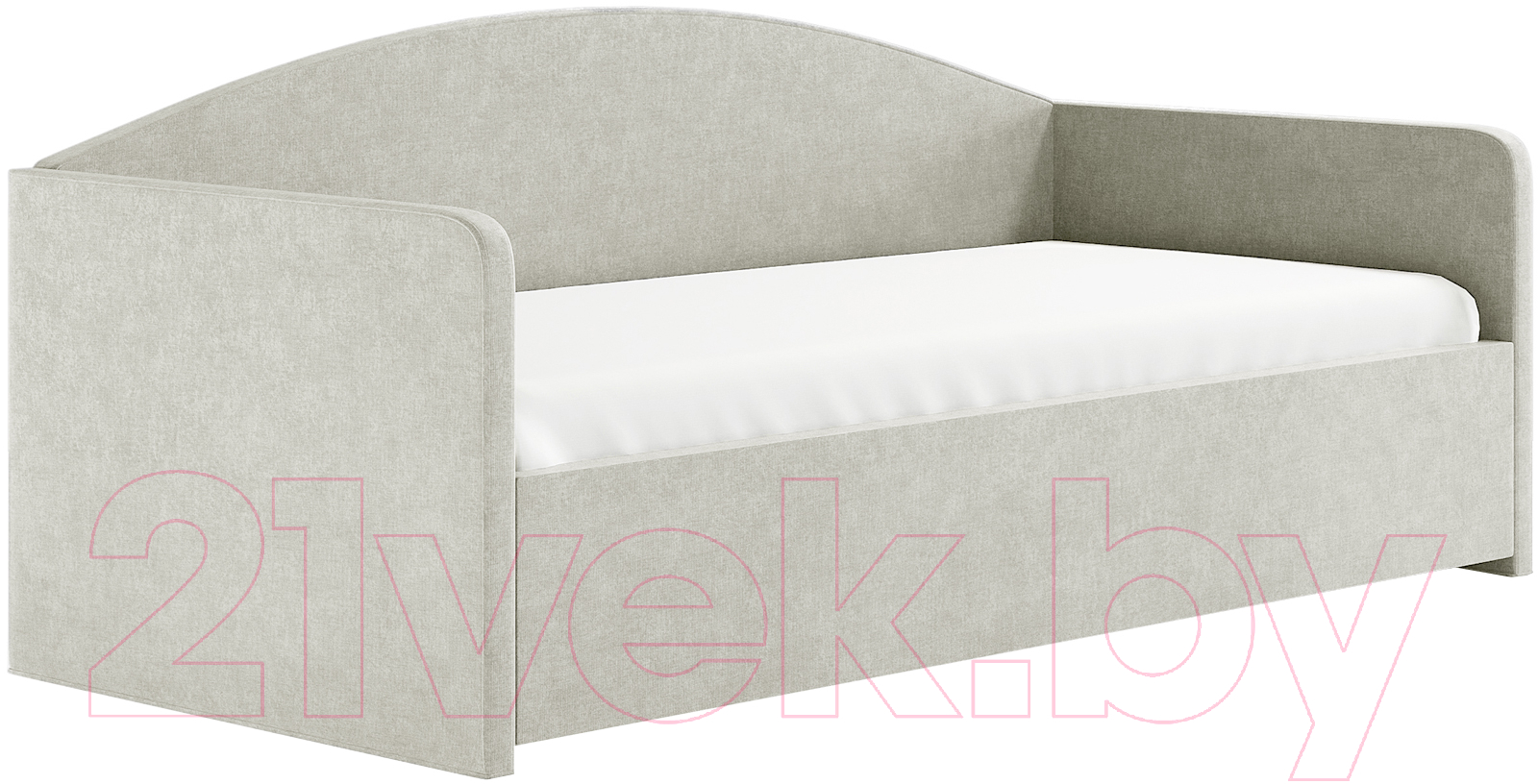 Каркас кровати Сонум Uno 90x200 (микровелюр светло-серый) - фото