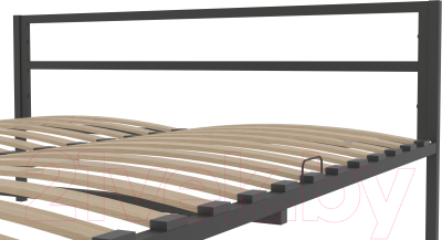 Односпальная кровать Князев Мебель Берта БА.90.190.Ч (черный муар)