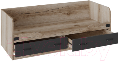 Кровать-тахта ТриЯ Окланд ТД-324.12.01 (черный/дуб делано)