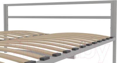 Односпальная кровать Князев Мебель Берта БА.90.190.С (серый муар)