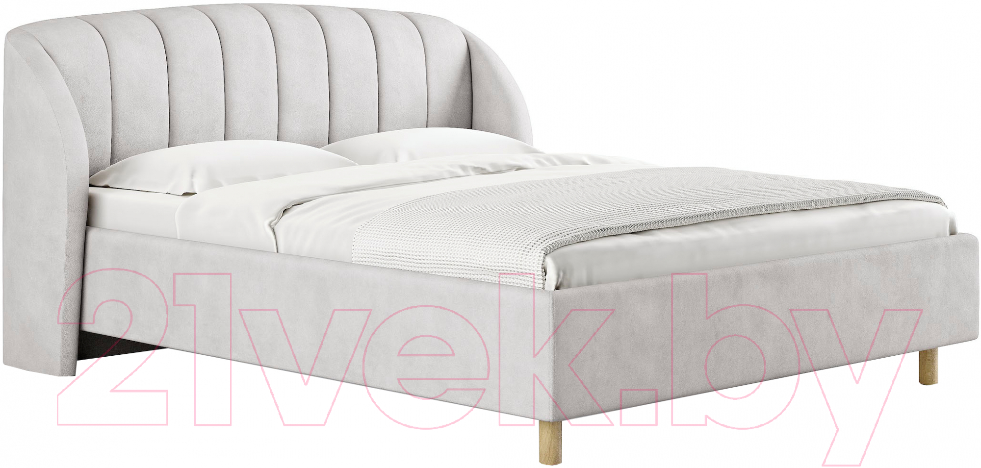 Каркас кровати Сонум Valencia 160x200 (замша пепельный) - фото