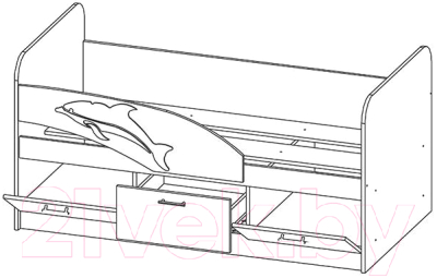 Кровать-тахта Олмеко Дельфин 06.223 180
