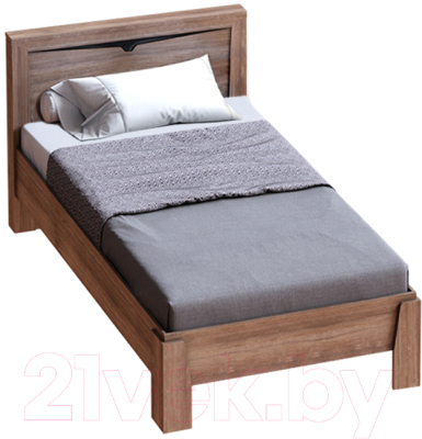Каркас кровати Мебельград Соренто 90x200 (дуб стирлинг/кофе структурный матовый) - фото