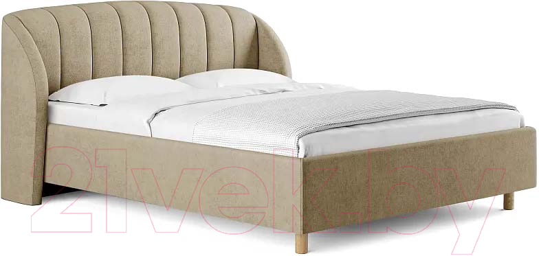 Каркас кровати Сонум Valencia 200x200 (микровелюр оливковый) - фото